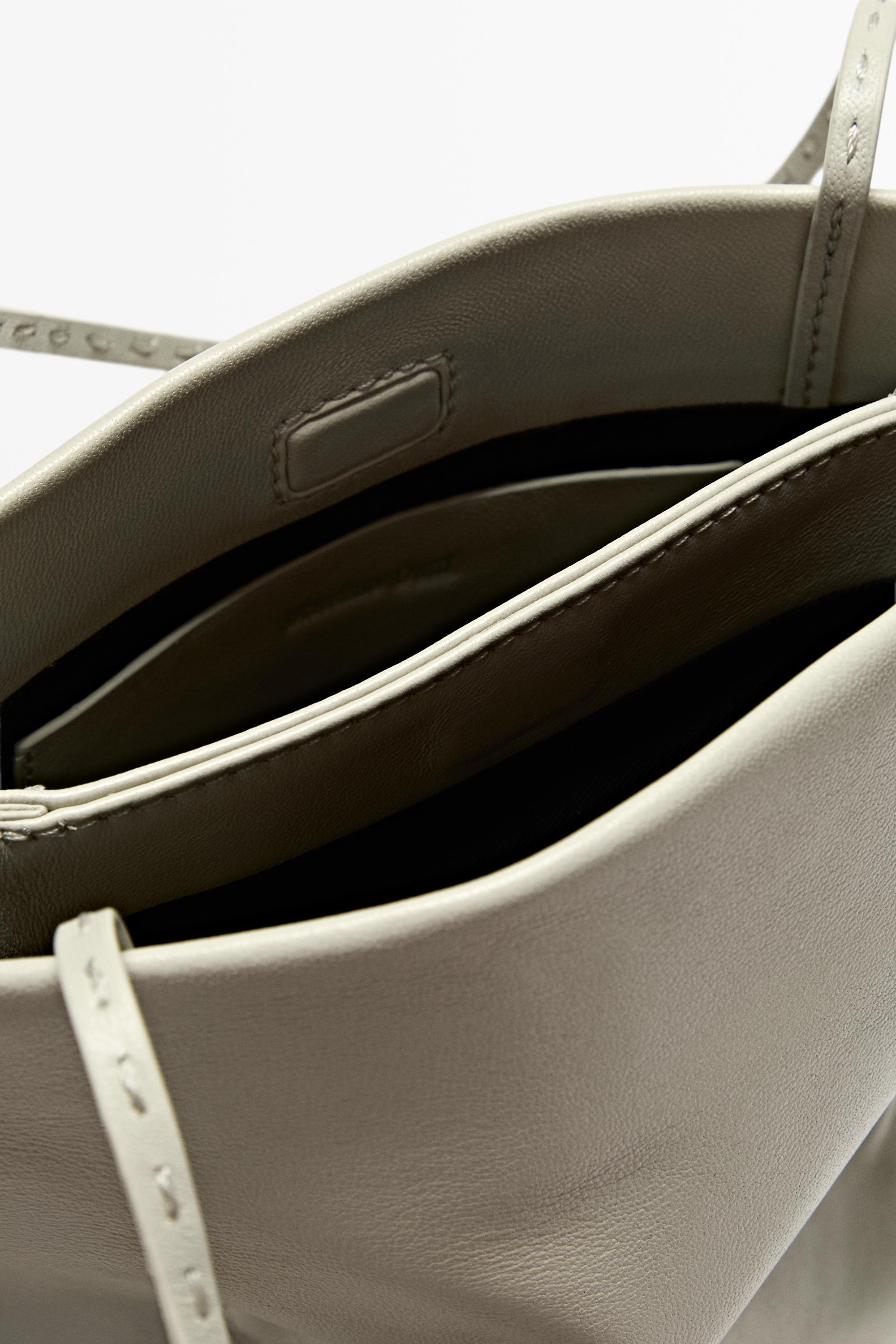 Nappa leather double compartment bag